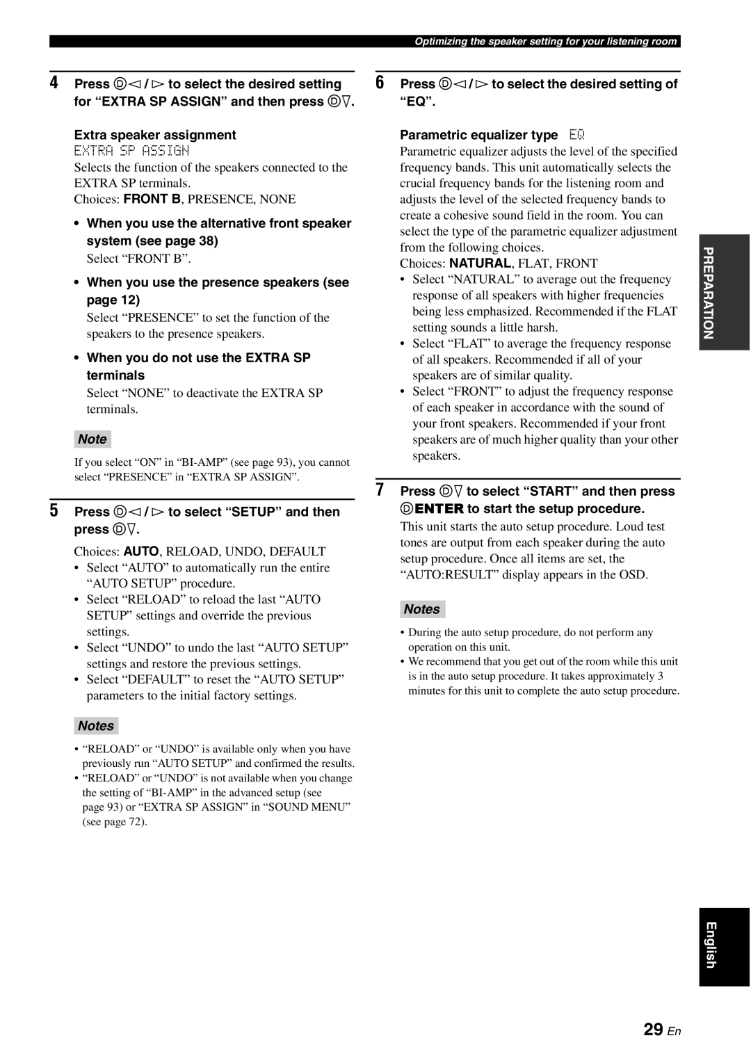 Yamaha HTR-6080 owner manual 29 En, Notes 