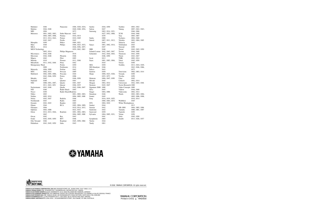 Yamaha HTR-6150 owner manual Mei 