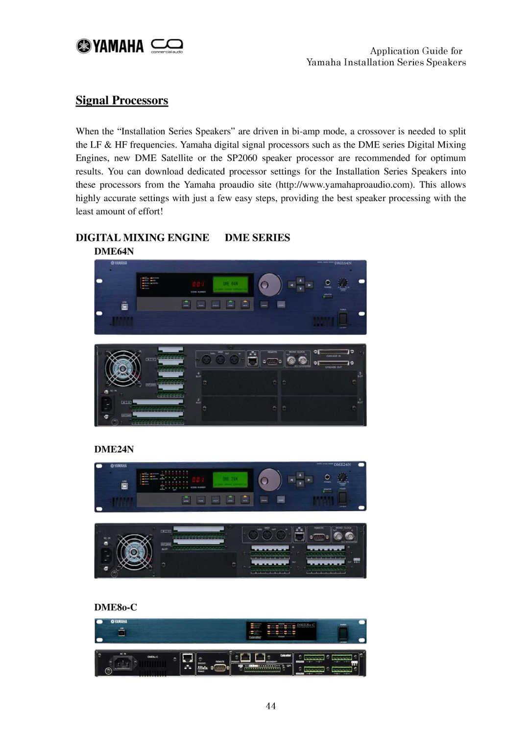 Yamaha IF2112 manual Signal Processors 