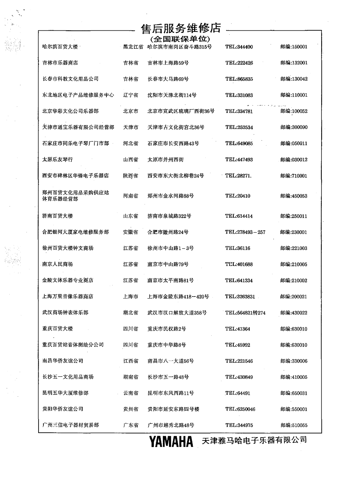 Yamaha KB-200 manual 