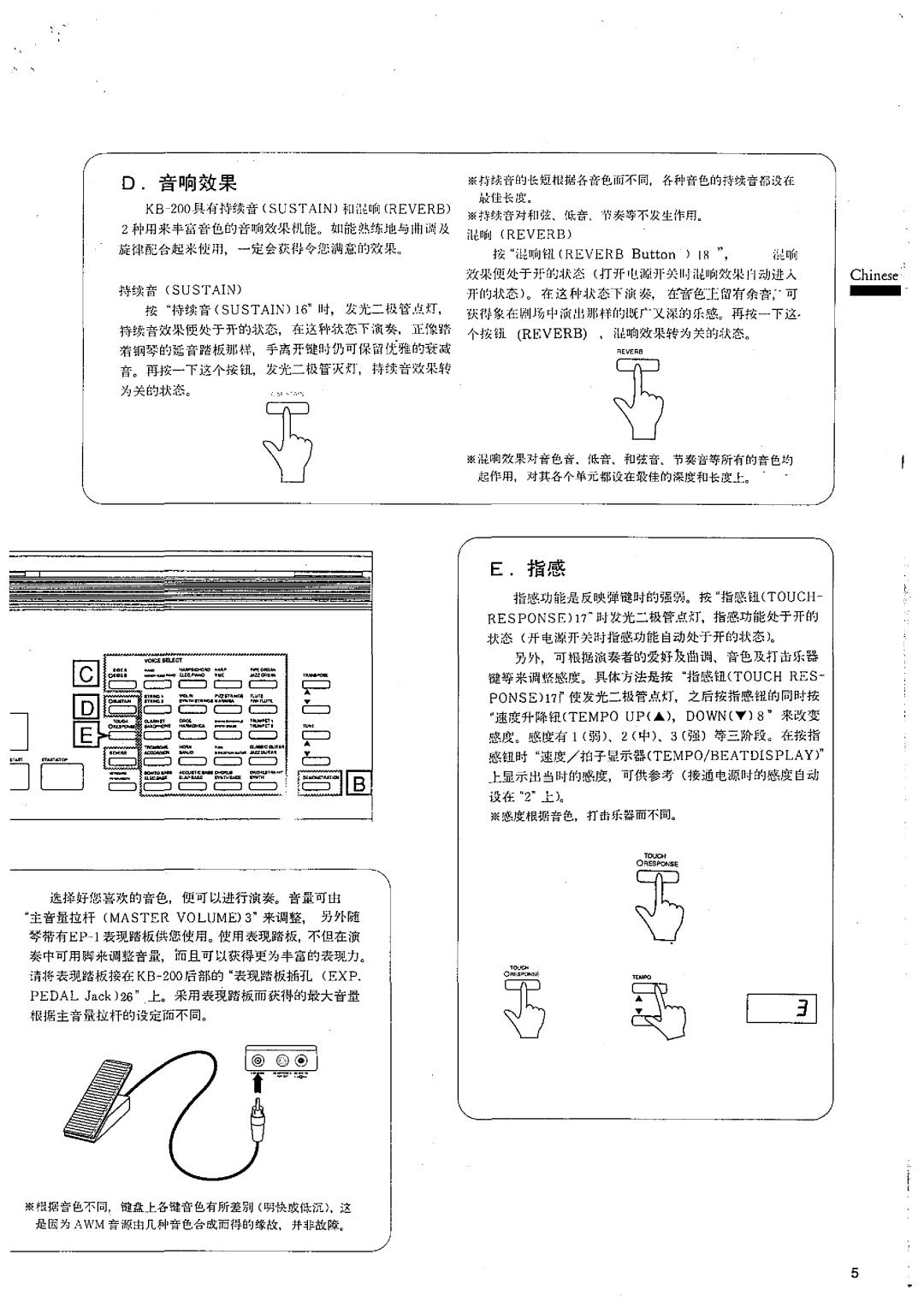 Yamaha KB-200 manual 