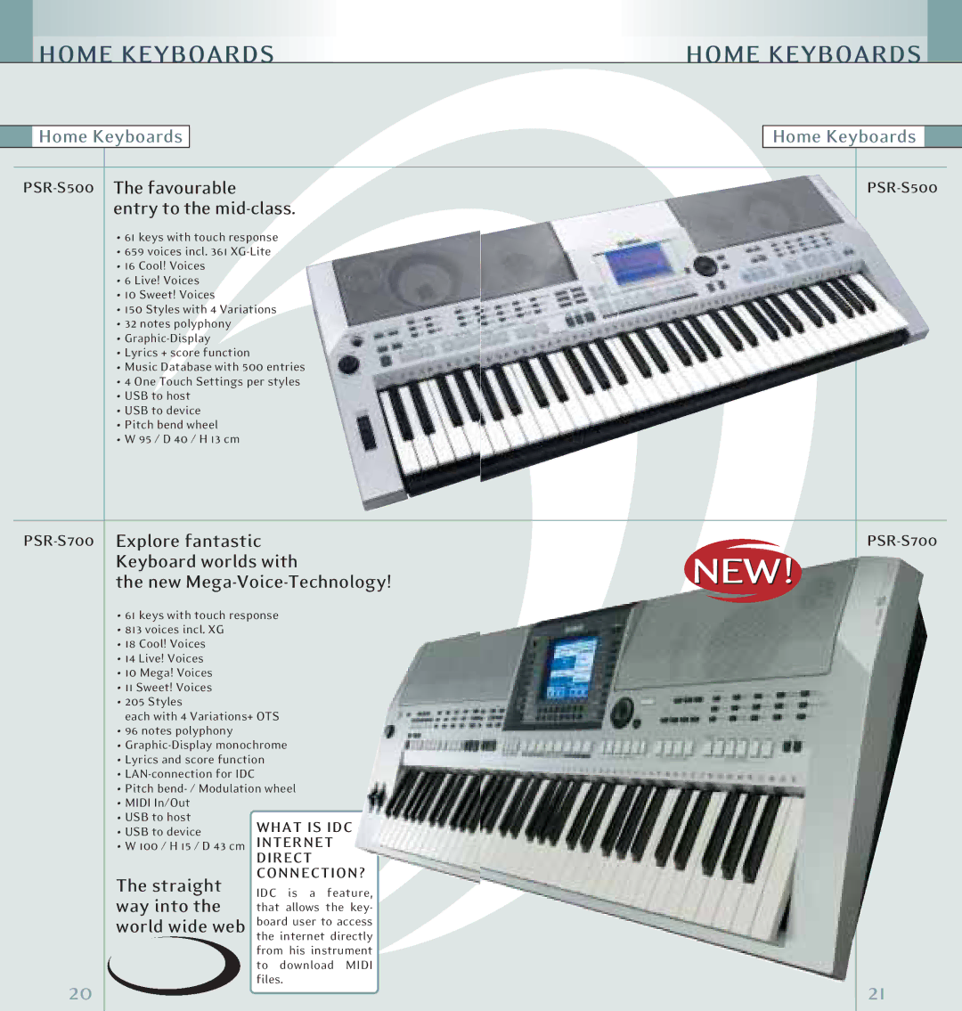 Yamaha Keyboards and Digital - Pianos manual Home Keyboards 