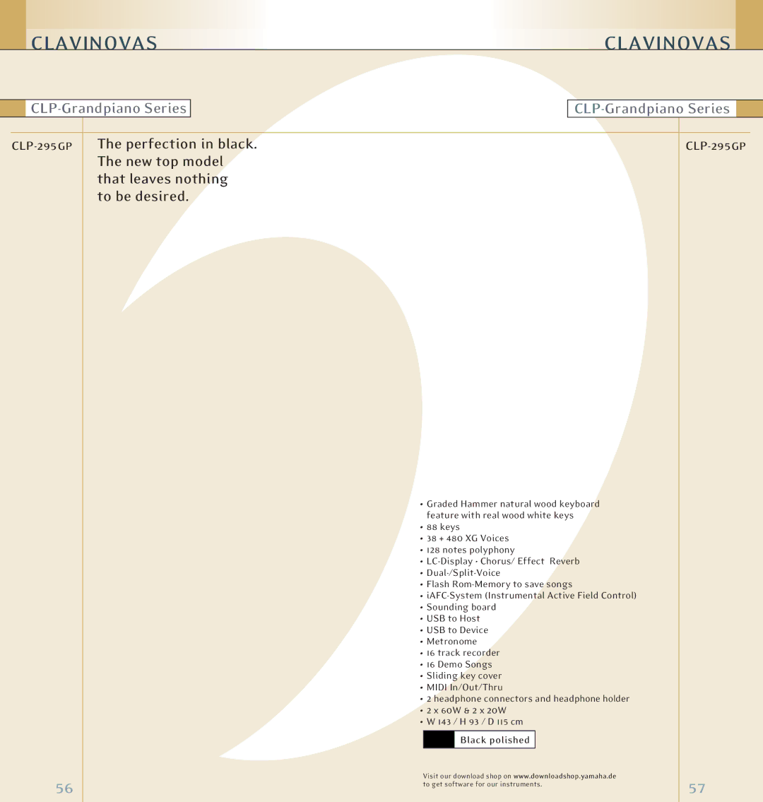 Yamaha Keyboards and Digital - Pianos manual CLP-Grandpiano Series, To be desired 