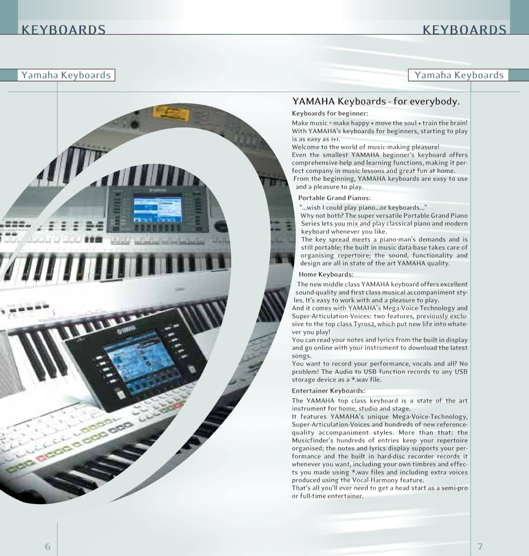 Yamaha Keyboards and Digital - Pianos manual Yamaha Keyboards for everybody 