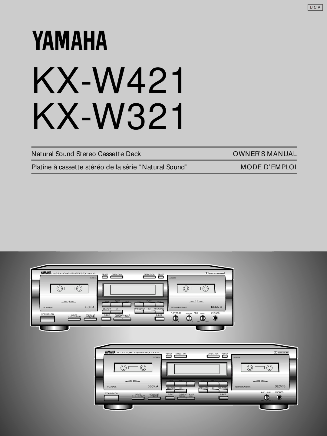 Yamaha owner manual KX-W421 KX-W321 