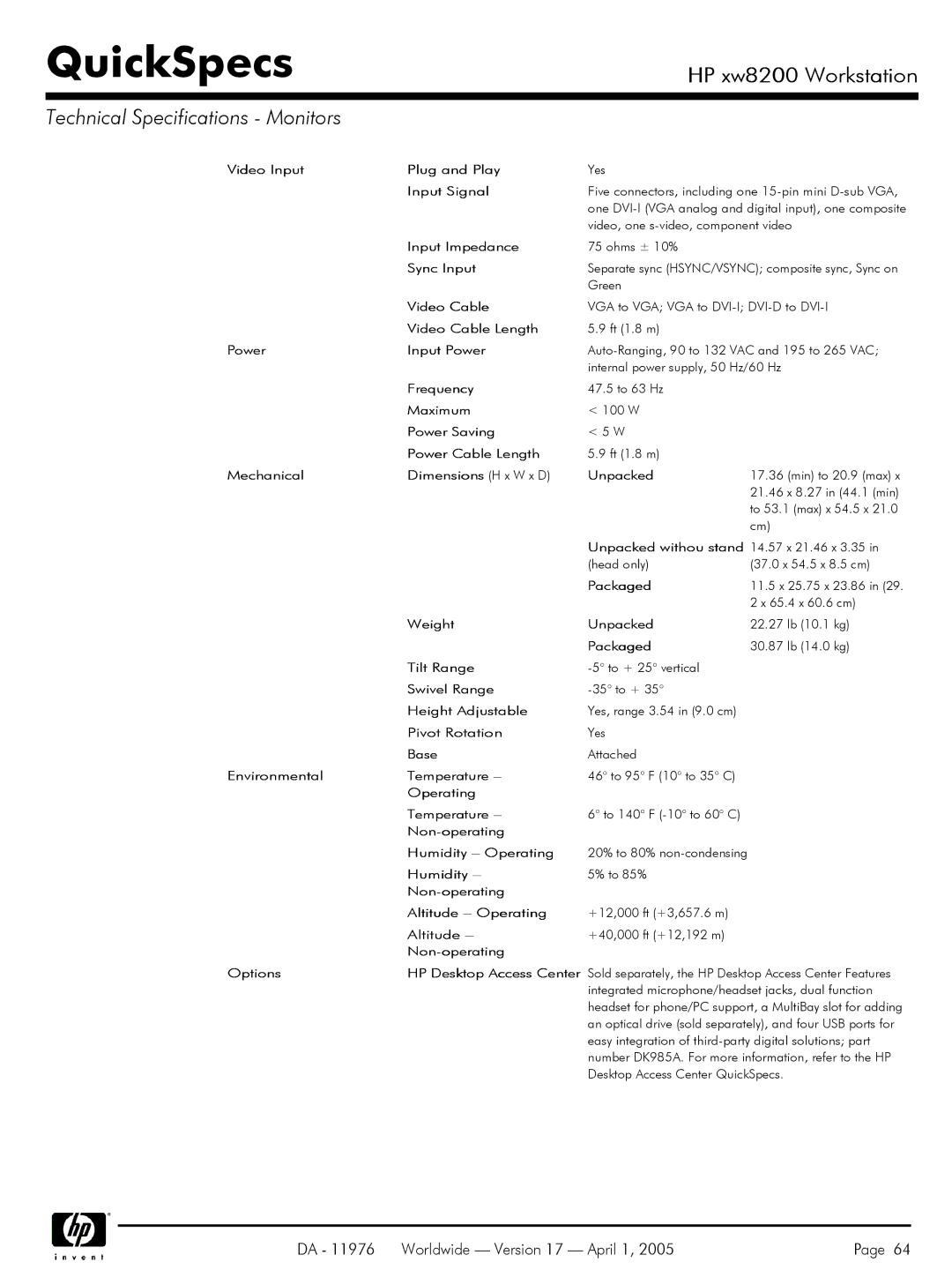 Yamaha Laptop PC warranty Mechanical Dimensions H x W x D Unpacked, Environmental Temperature, Non-operating Options 