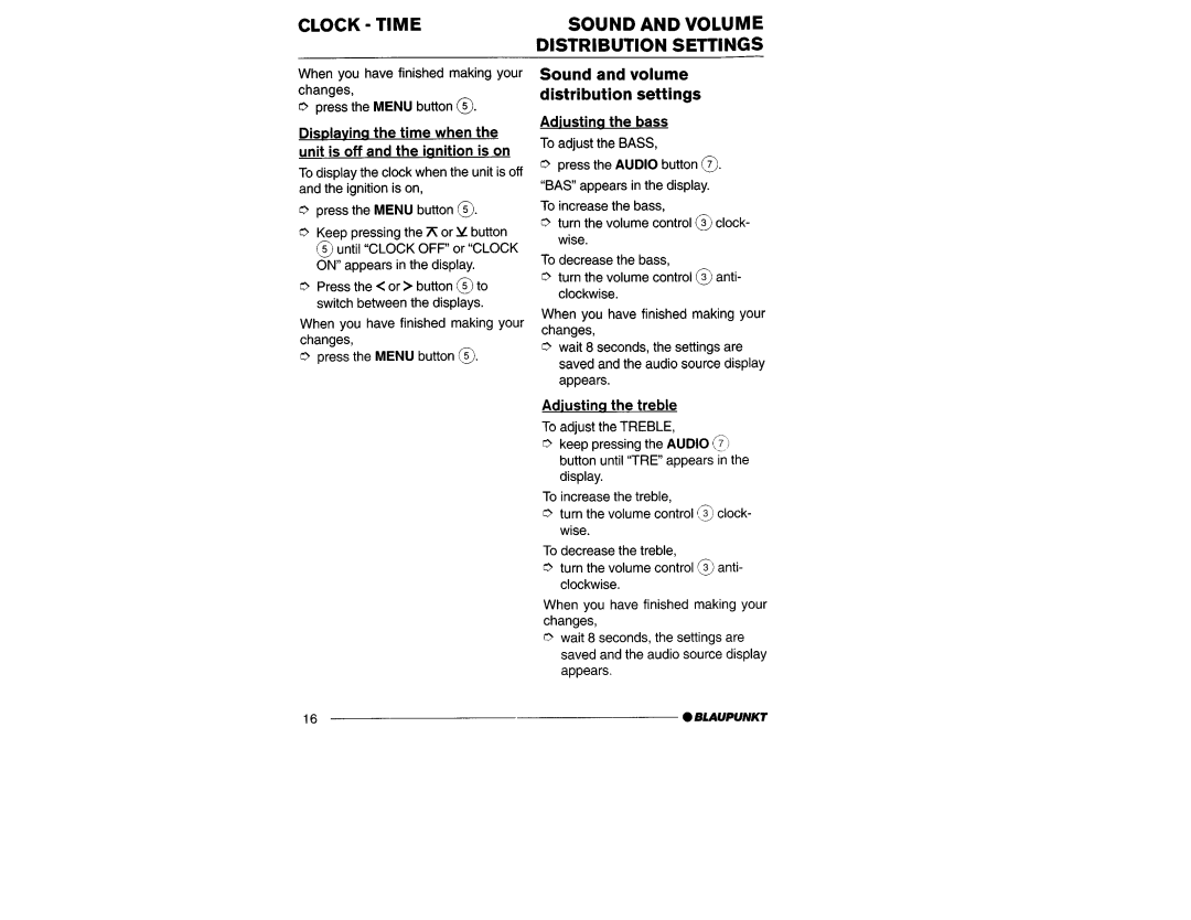 Yamaha Santa Fe CD32 manual Sound and Volume Distribution Settings, Adiustinagothe bass AL-nrcr.2, Adiustinn the treble 