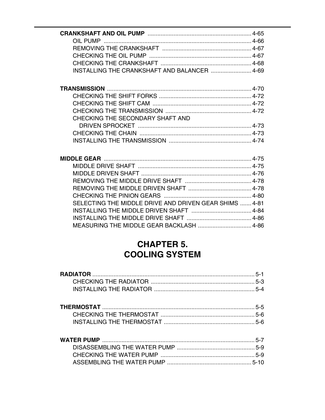 Yamaha 5TE-F8197-10, LIT-11616-16-02 service manual Chapter Cooling System 