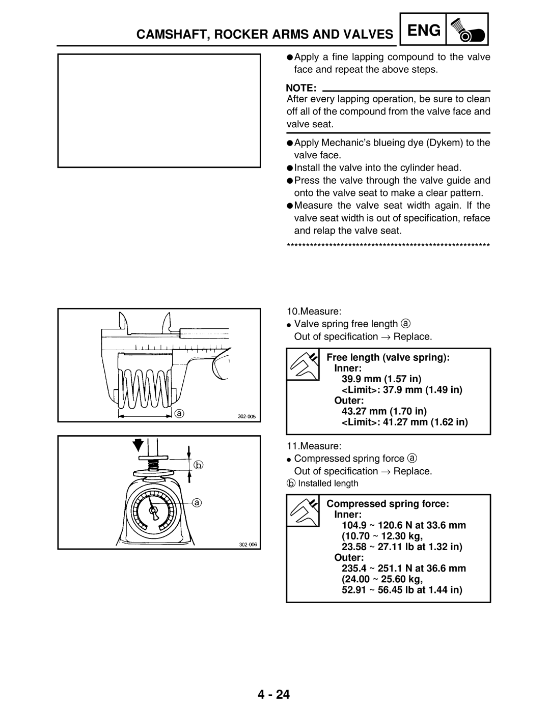 Yamaha 5TE-F8197-10, LIT-11616-16-02 service manual Installed length 