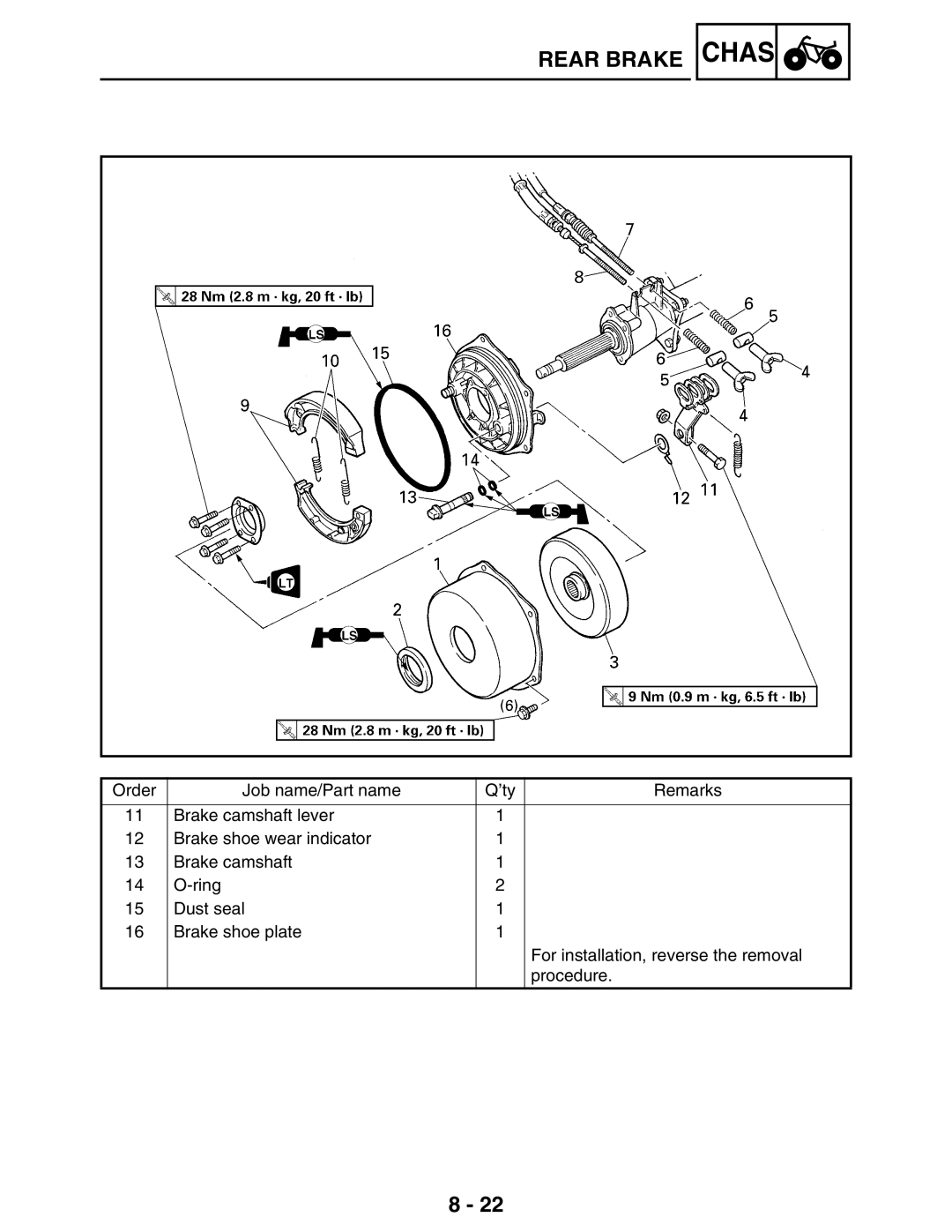 Yamaha 5TE-F8197-10, LIT-11616-16-02 service manual Chas 