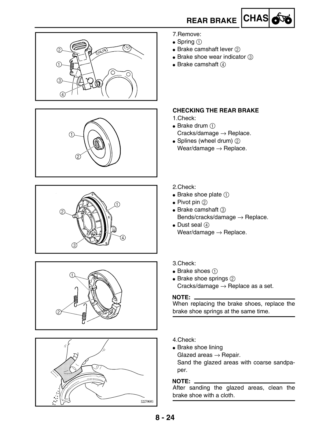 Yamaha 5TE-F8197-10, LIT-11616-16-02 service manual Checking the Rear Brake 