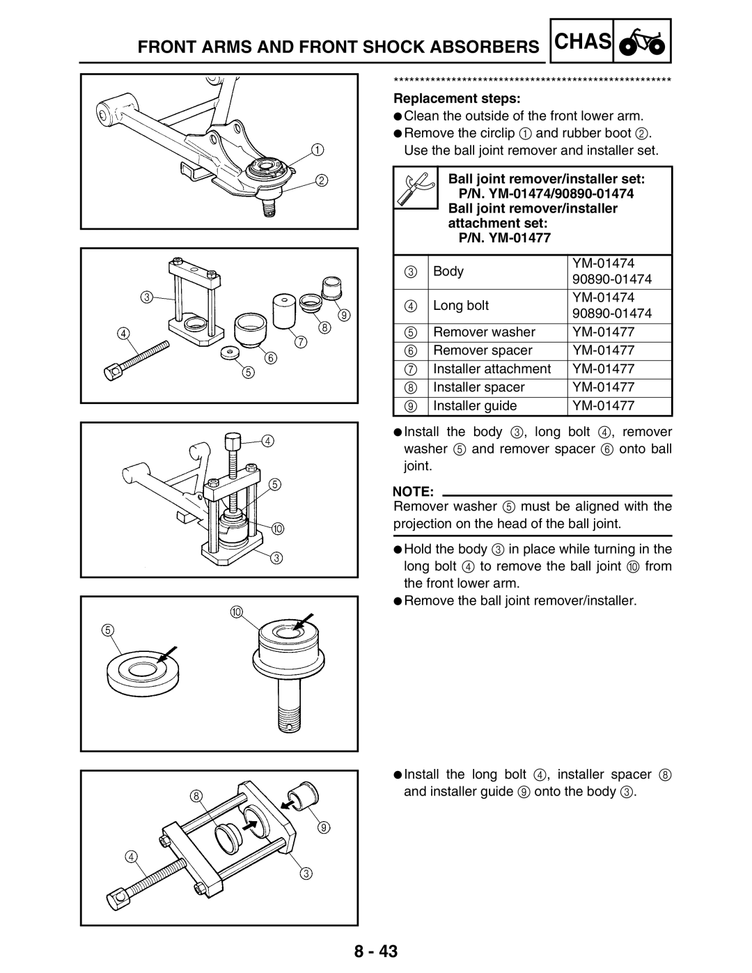 Yamaha LIT-11616-16-02, 5TE-F8197-10 service manual Replacement steps 