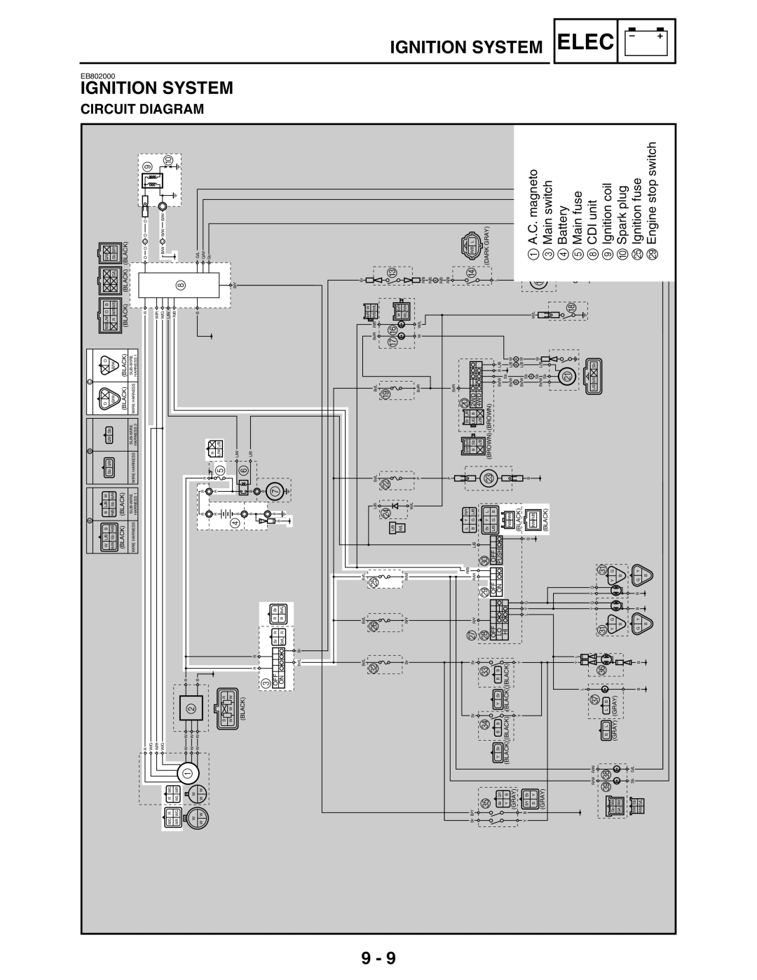 Yamaha LIT-11616-16-02, 5TE-F8197-10 service manual Circuit Diagram 