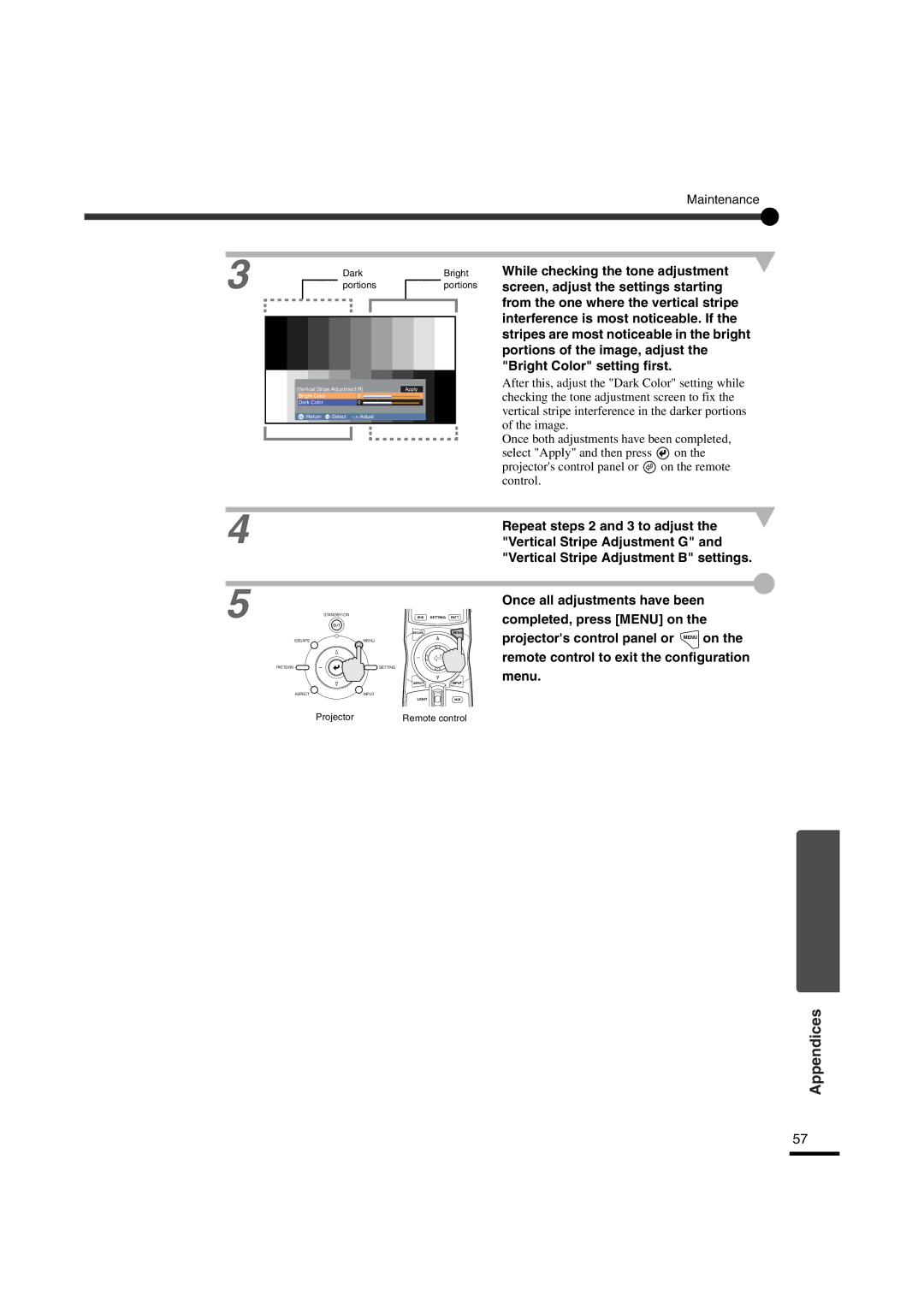 Yamaha LPX-510 While checking the tone adjustment, Screen, adjust the settings starting, Portions of the image, adjust 