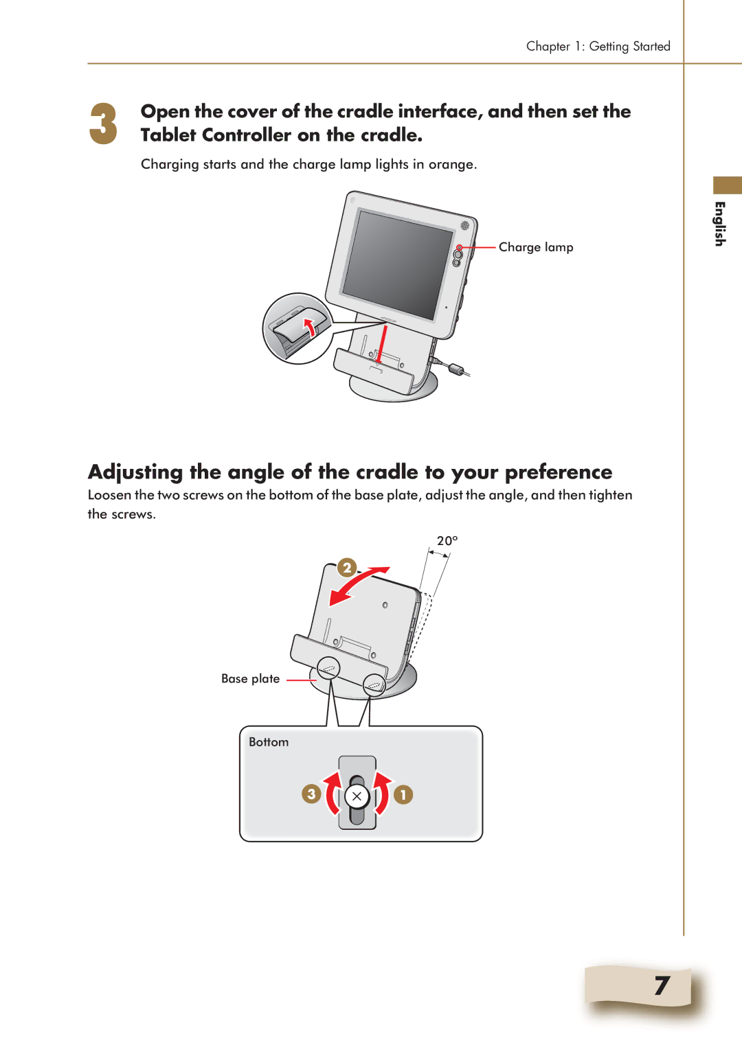 Yamaha Mark IV manual Adjusting the angle of the cradle to your preference 