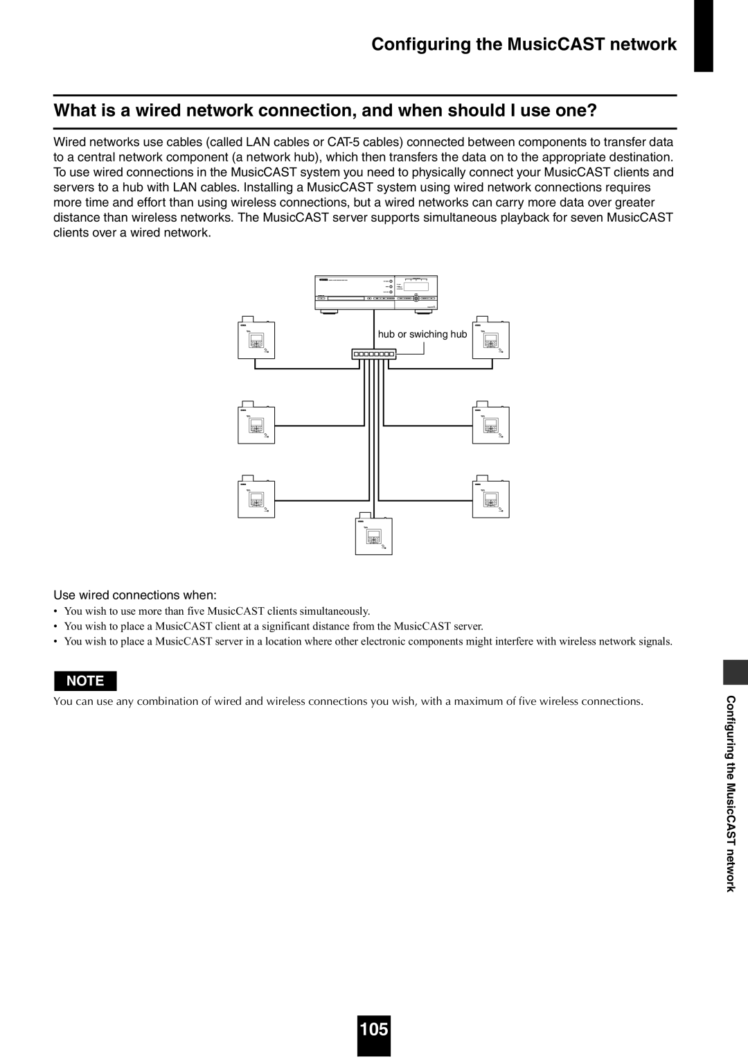 Yamaha mcx-1000 manual 105, MusicCAST network 