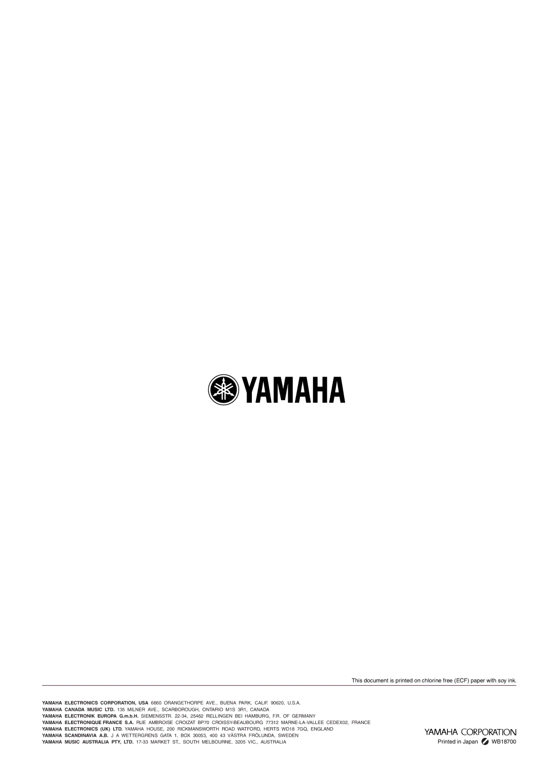 Yamaha mcx-1000 manual WB18700 