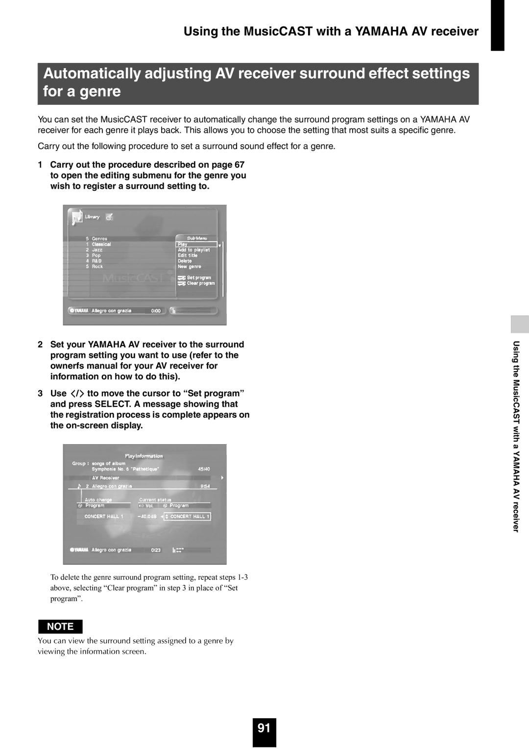 Yamaha mcx-1000 manual Using the MusicCAST with a Yamaha AV receiver 