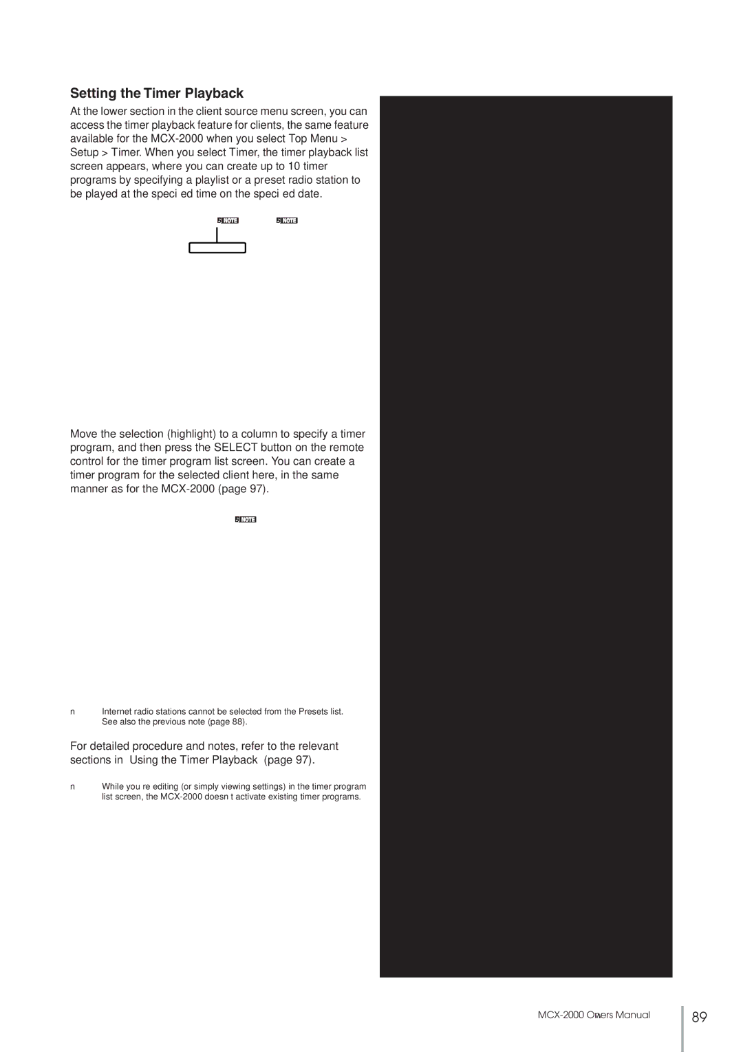 Yamaha MCX-2000 setup guide Setting the Timer Playback, MusicCAST as an Integrated Music Delivery System 