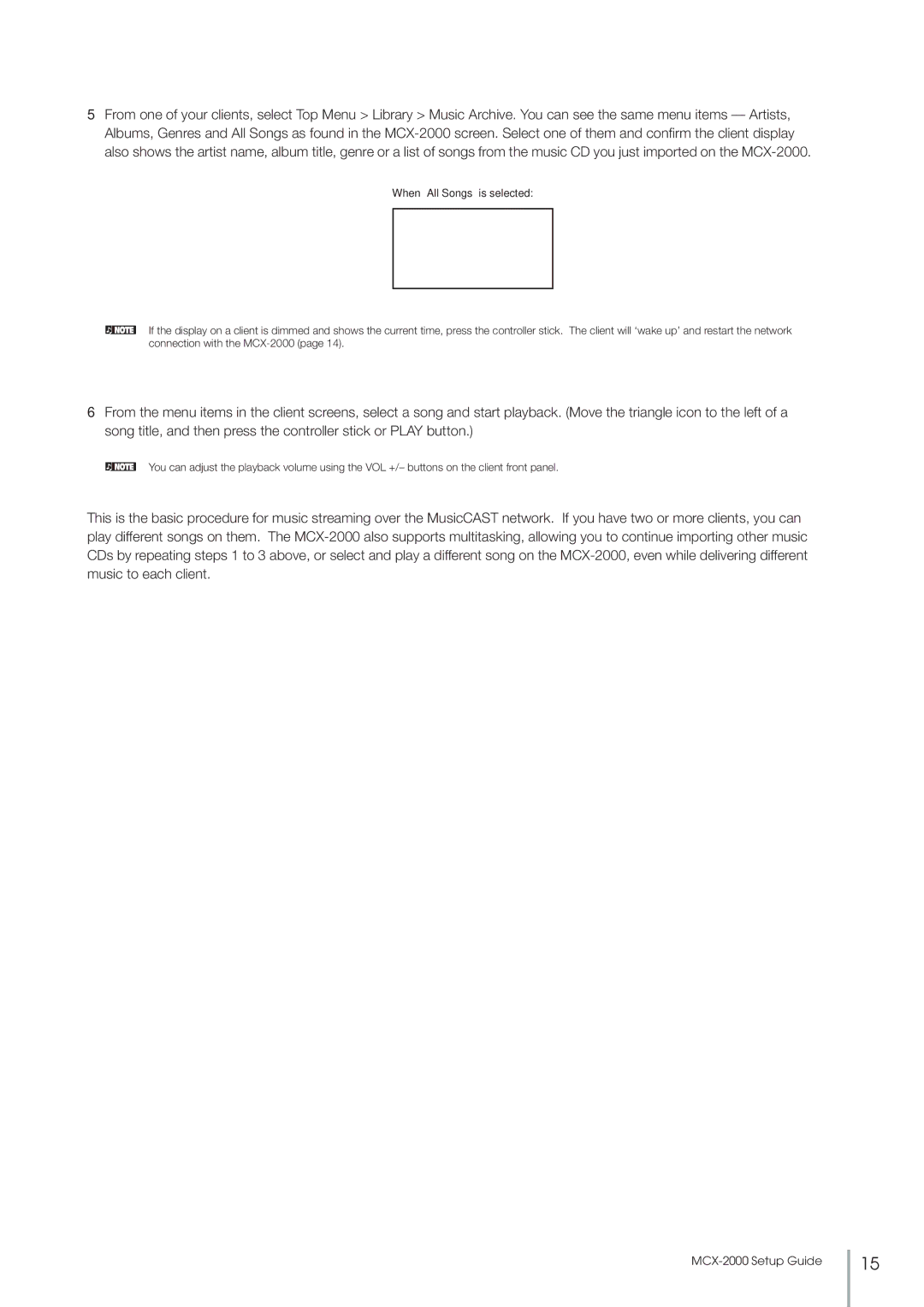 Yamaha setup guide MCX-2000 Setup Guide 