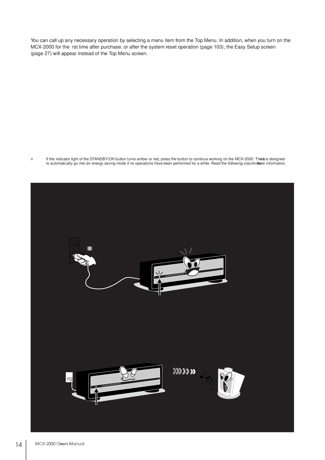 Yamaha setup guide Operation Modes on the MCX-2000 