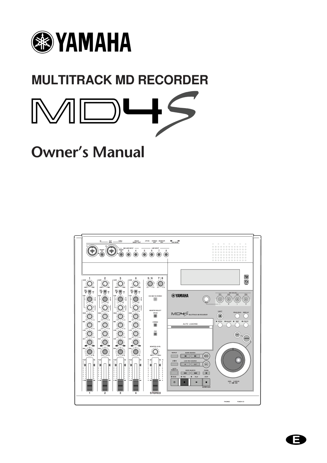 Yamaha MD4S owner manual Multitrack MD Recorder 