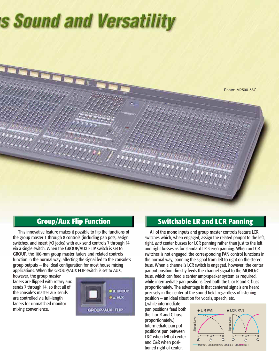 Yamaha mixing consoles manual Group/Aux Flip Function 