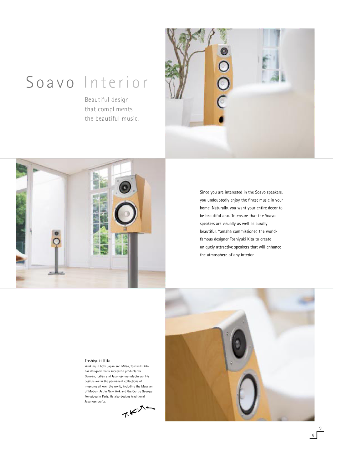 Yamaha Natural Sound Speaker System manual A v o I n t e r i o r, Beautiful design That compliments Beautiful music 