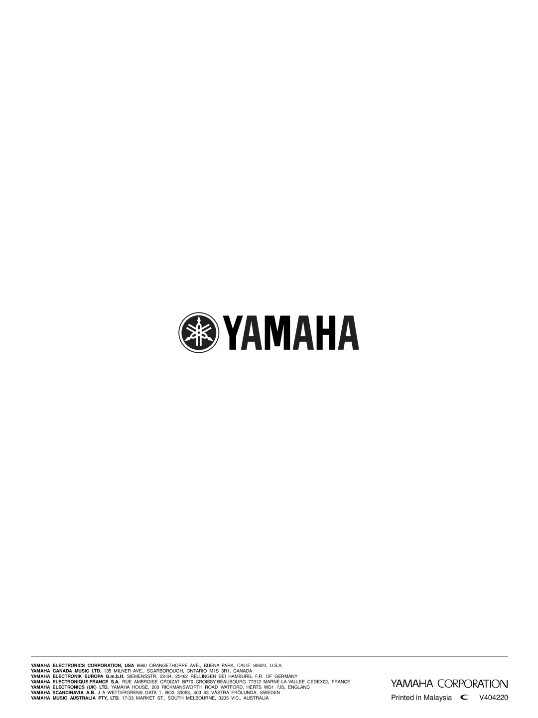 Yamaha NS-300, NS-200 owner manual V404220 