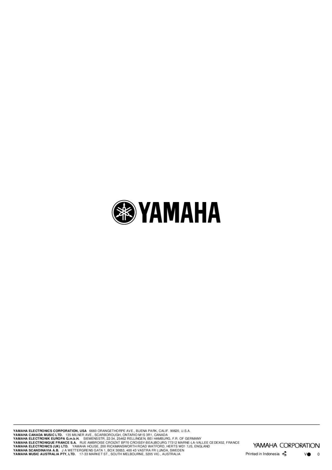 Yamaha NS-6HX owner manual V819270 