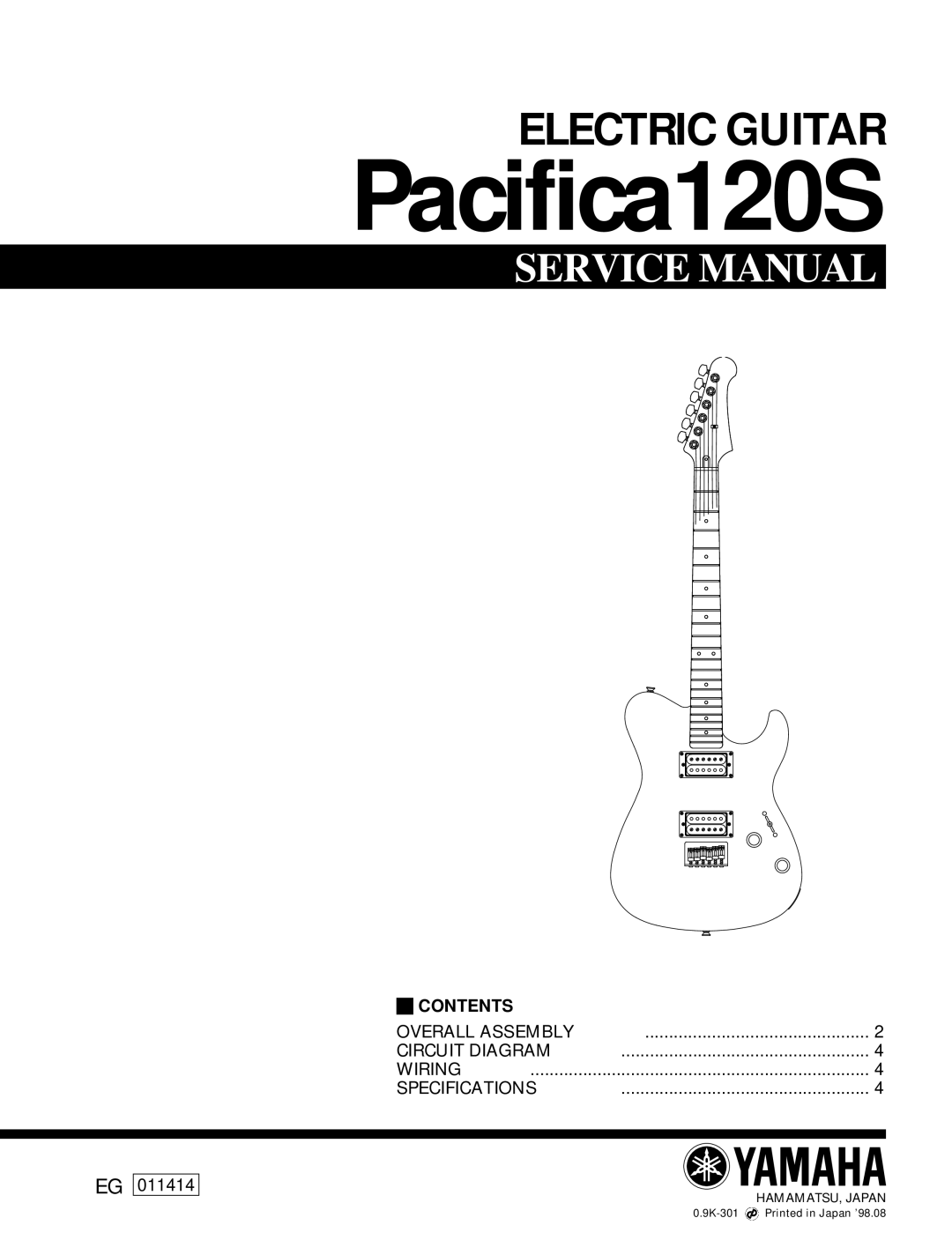 Yamaha service manual Pacifica120S 