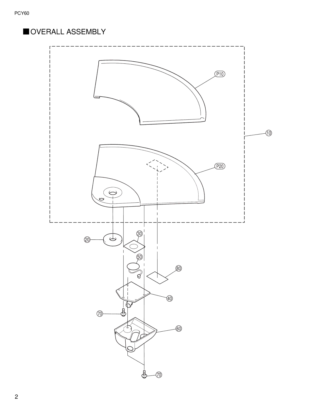 Yamaha PCY60 service manual Overall Assembly 