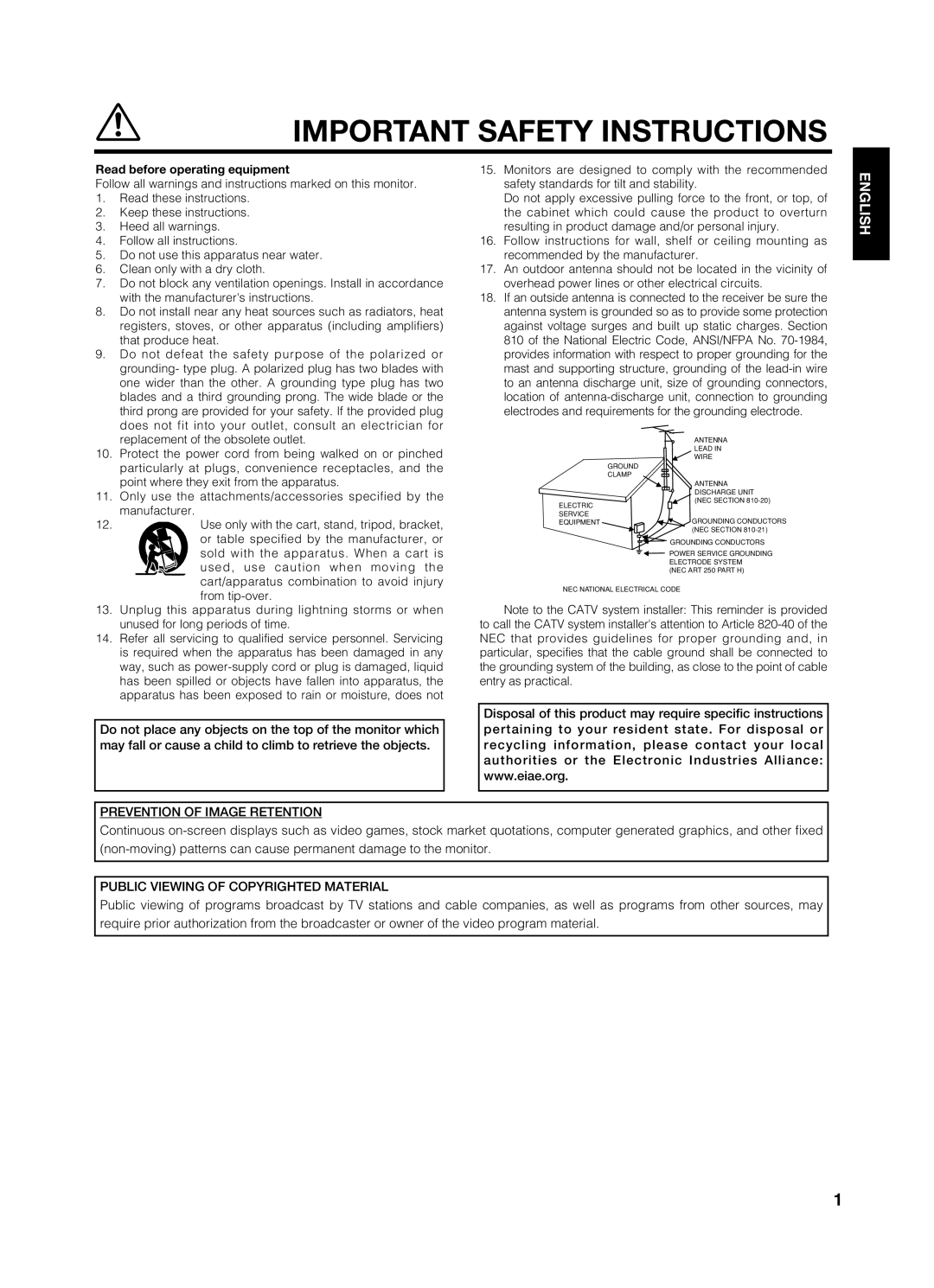 Yamaha pdm-4210 user manual English 