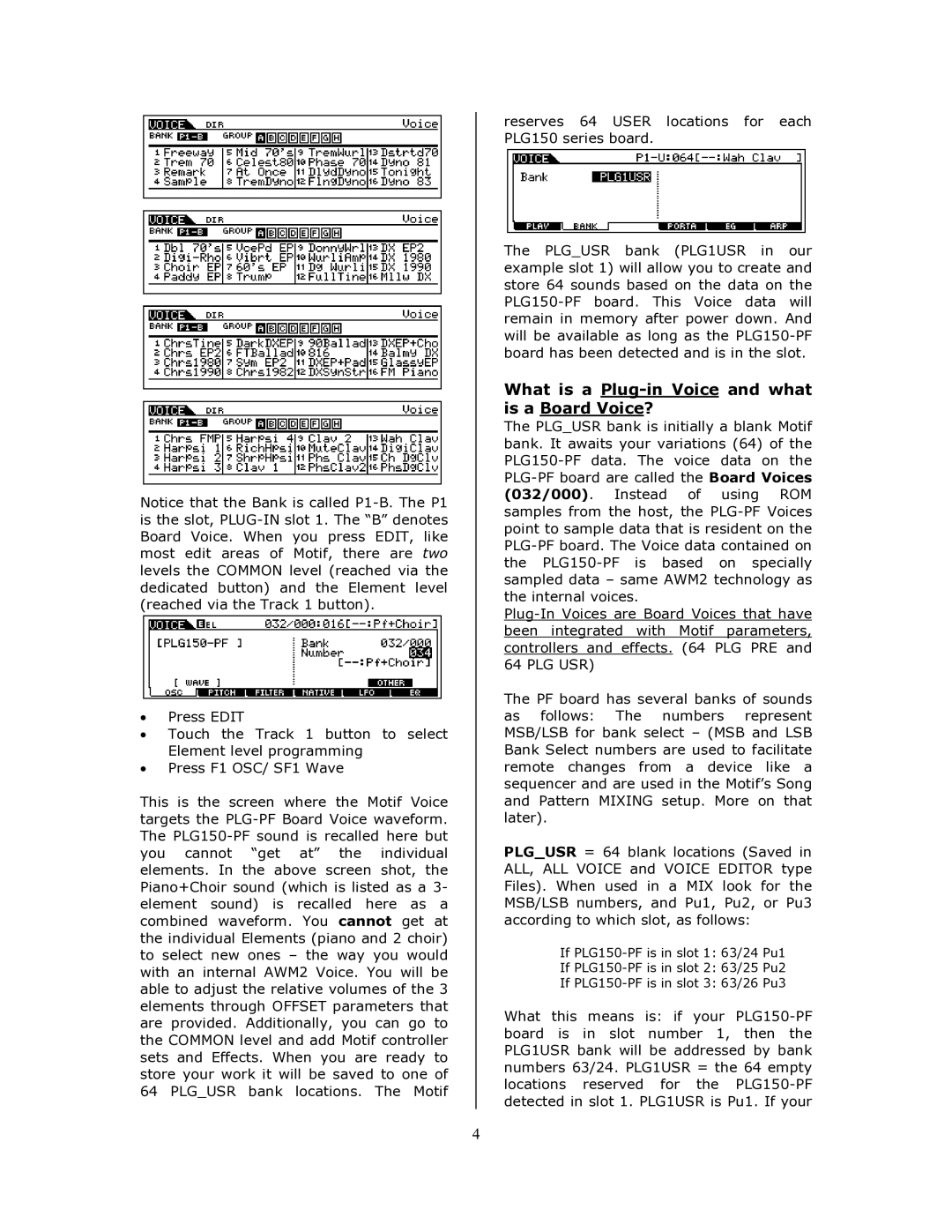 Yamaha PLG150-PF manual What is a Plug-in Voice and what is a Board Voice? 