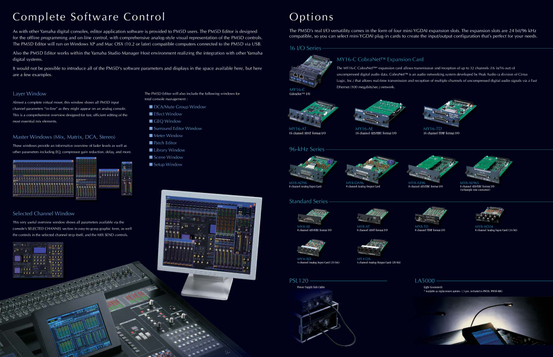 Yamaha Digital Mixing Console, PM5D manual Complete Software Control, Options 