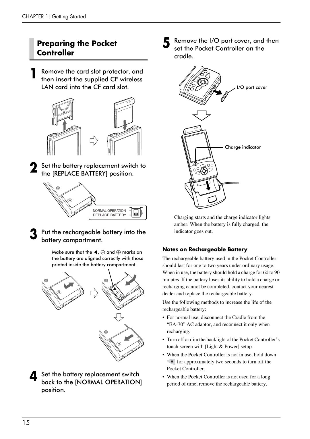 Yamaha PRO/Mark IV manual Preparing the Pocket Controller 