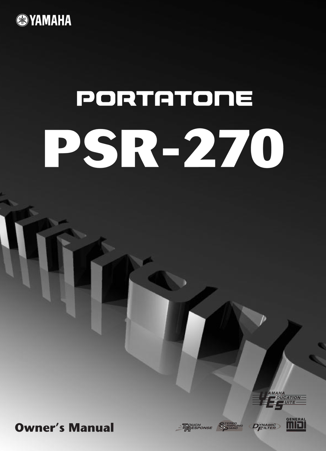 Yamaha Portatone, PSR-270 manual 