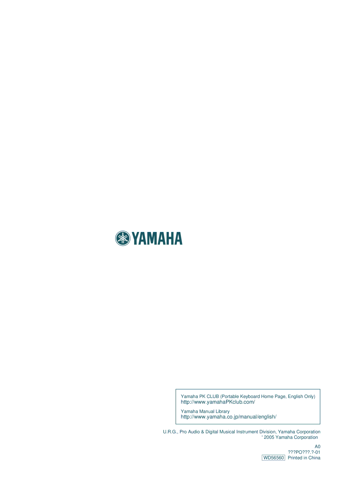 Yamaha PSR-E203, YPT-200 owner manual 