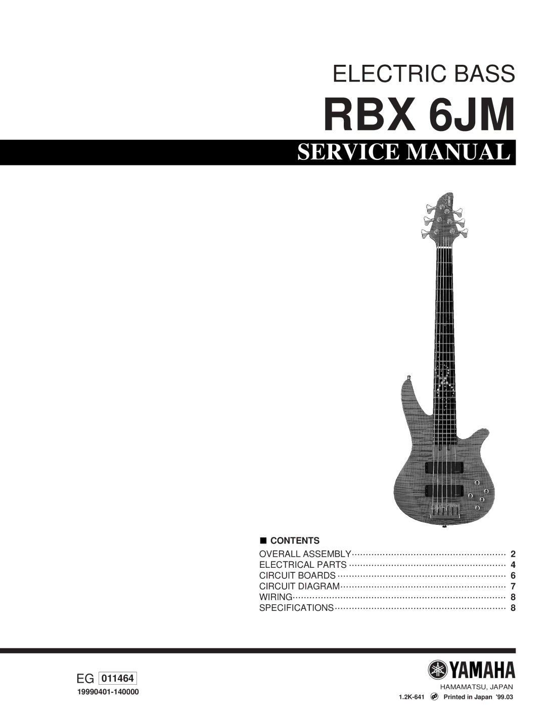 Yamaha RBX 6JM service manual 