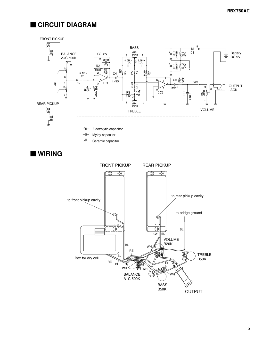 Yamaha EG 011424, RBX760A II service manual Circuit Diagram, Wiring 