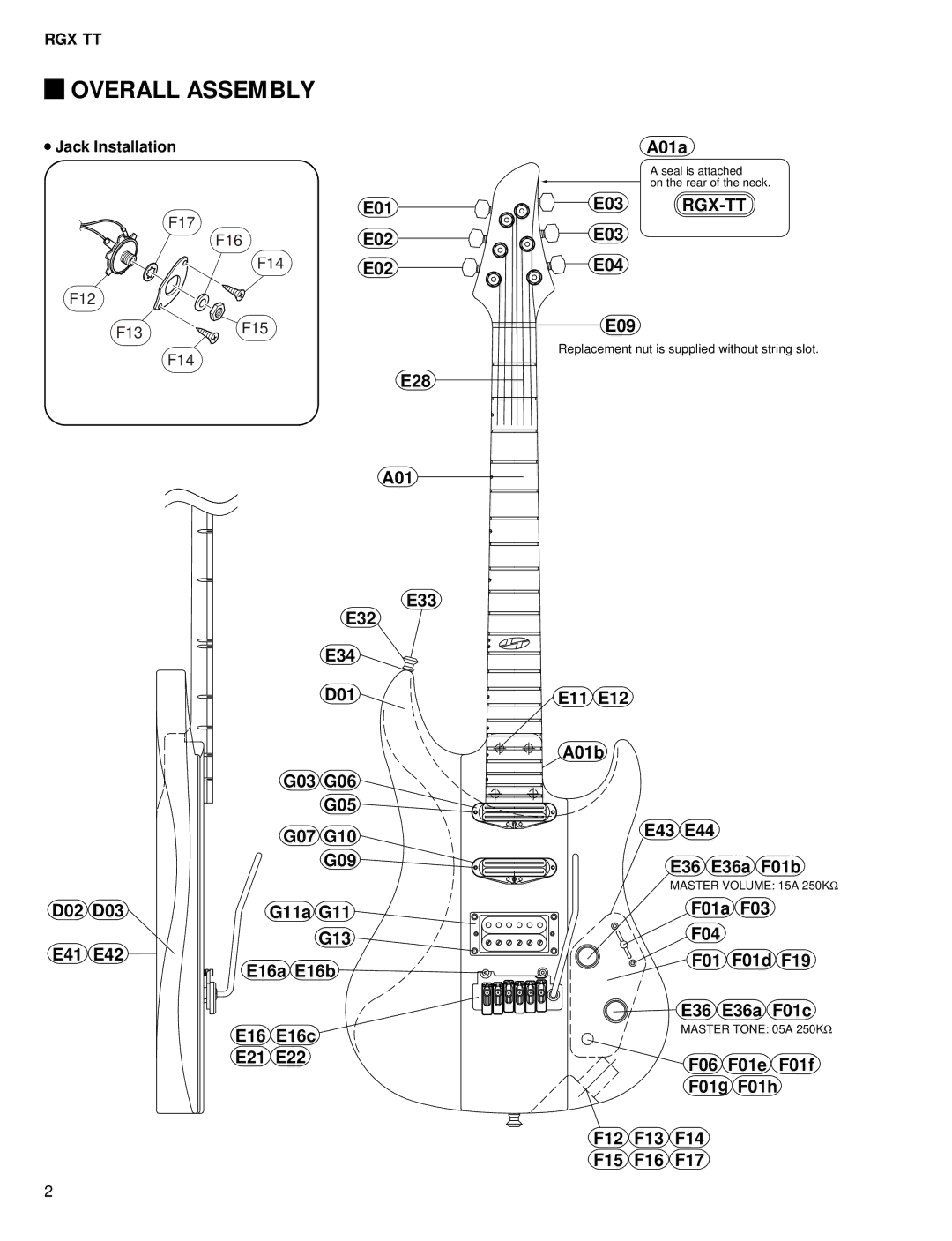 Yamaha RGX TT service manual Overall Assembly 