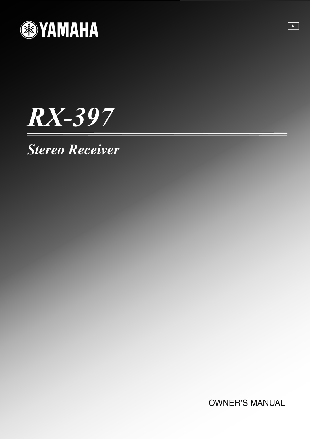 Yamaha RX-397 owner manual 