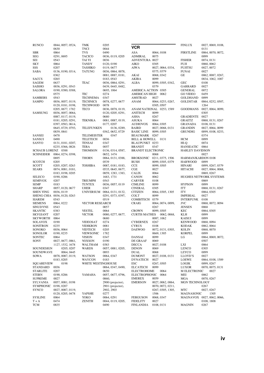 Yamaha RX-V2600 owner manual Vcr 