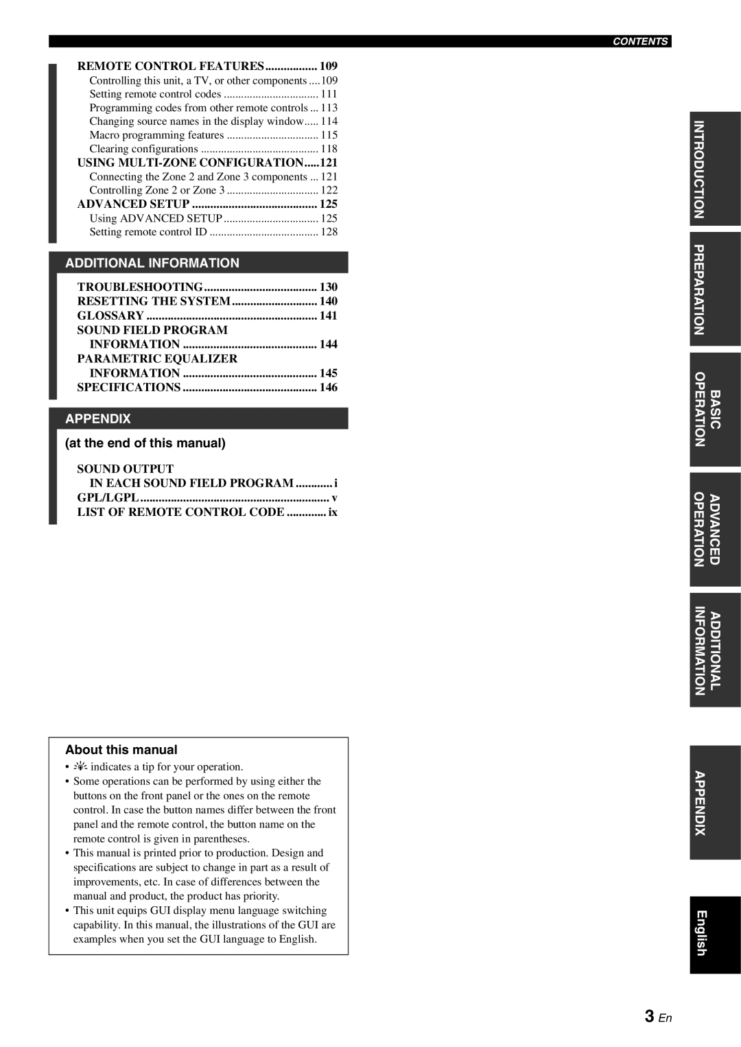 Yamaha RX-V2700 owner manual At the end of this manual, About this manual 