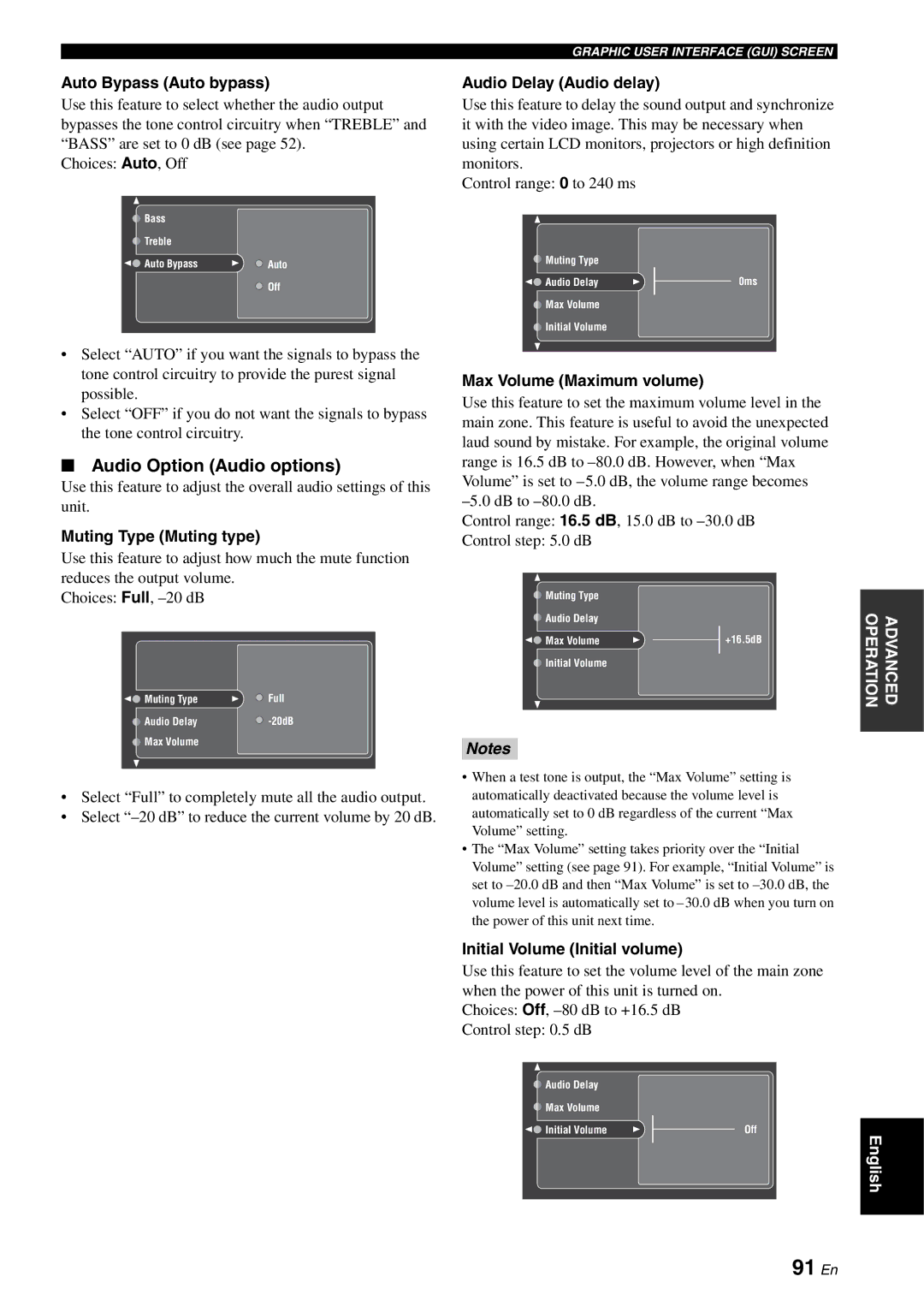 Yamaha RX-V2700 owner manual 91 En, Audio Option Audio options 