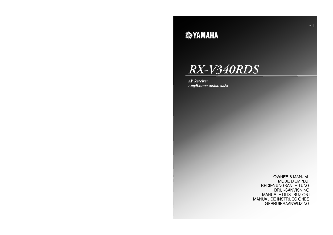 Yamaha RX-V340RDS owner manual 