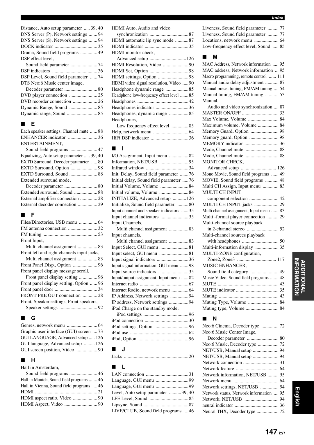 Yamaha RX-V3800 owner manual 147 En 