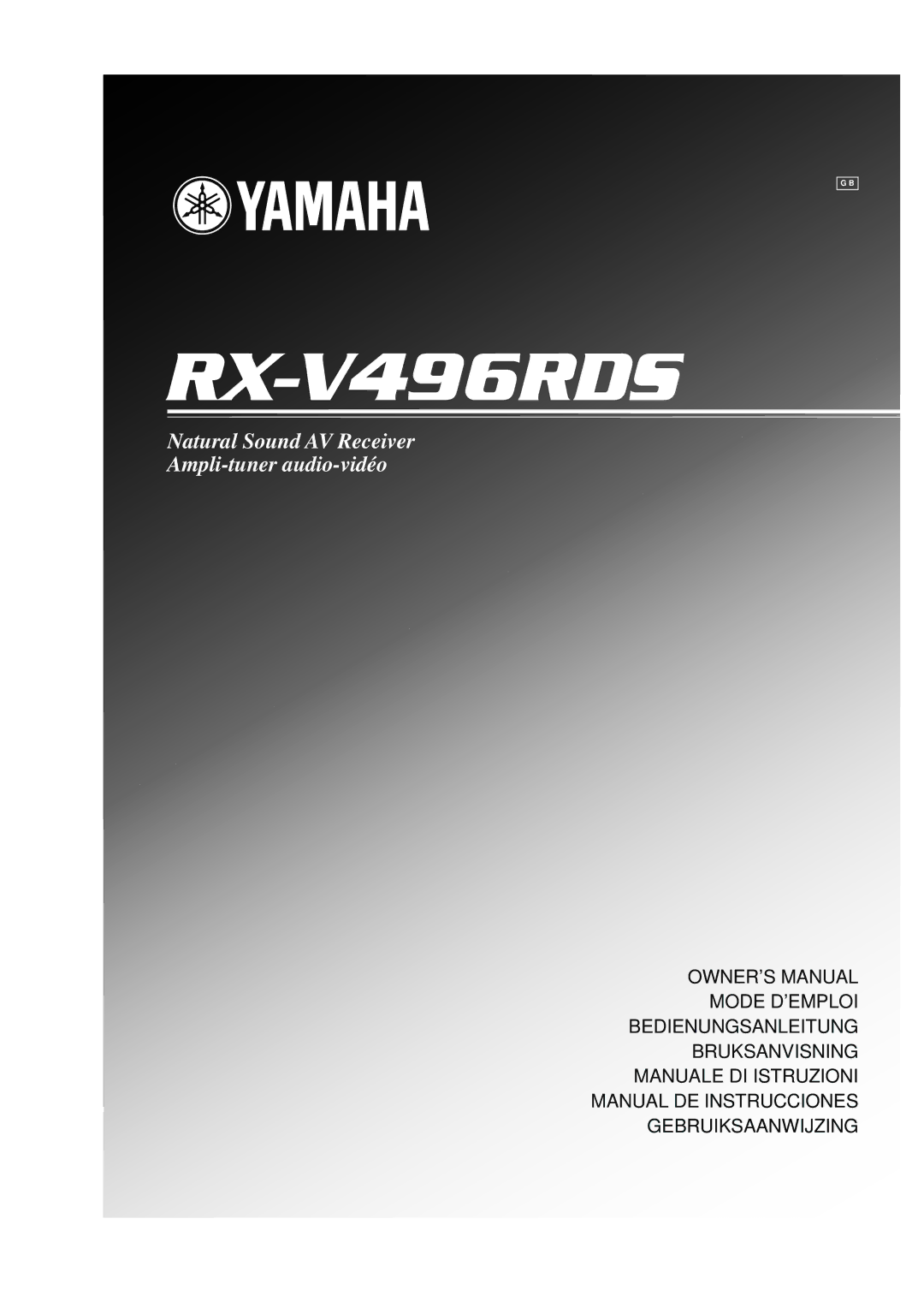 Yamaha RX-V496RDS owner manual 