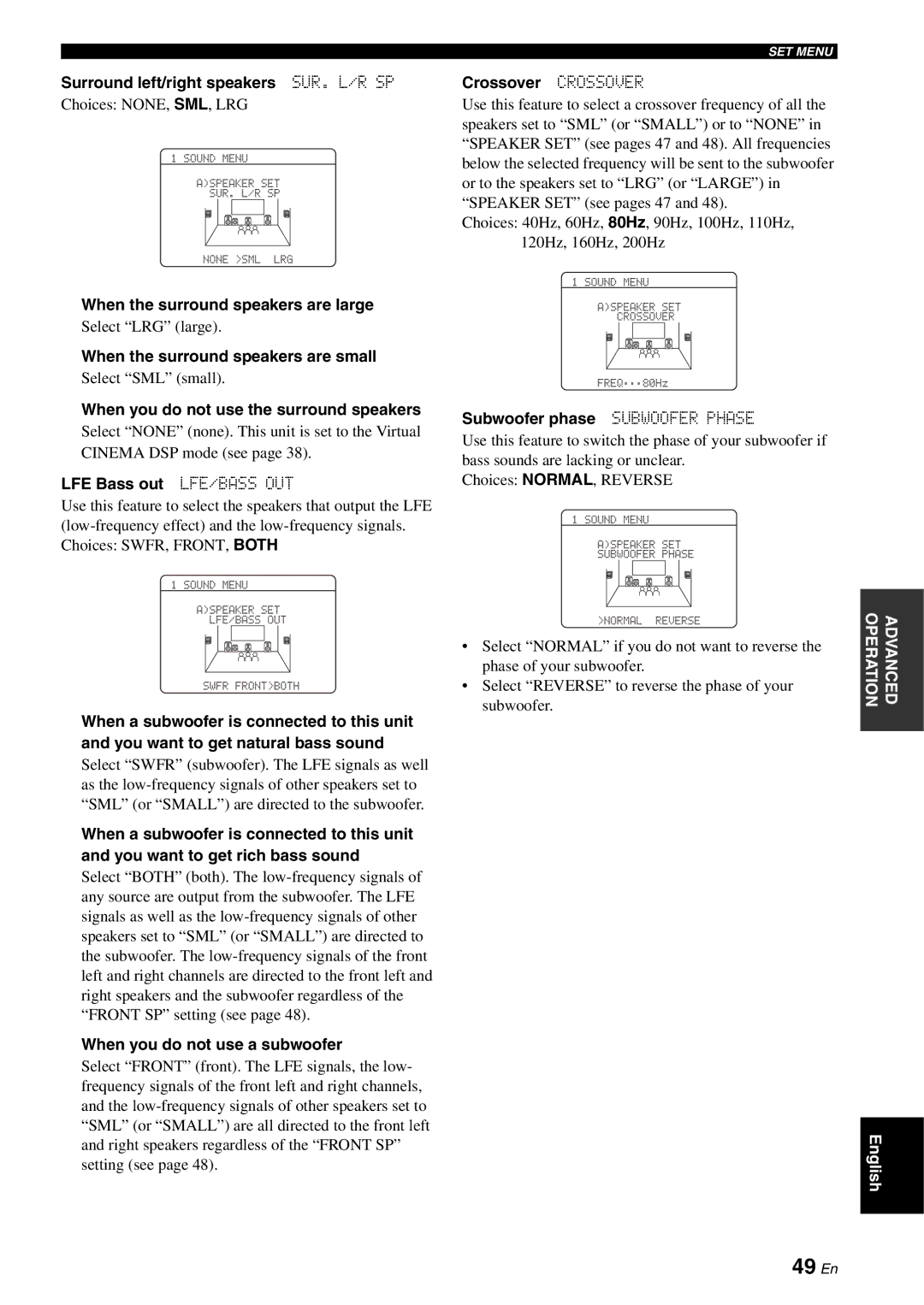 Yamaha RX-V561 owner manual 49 En 