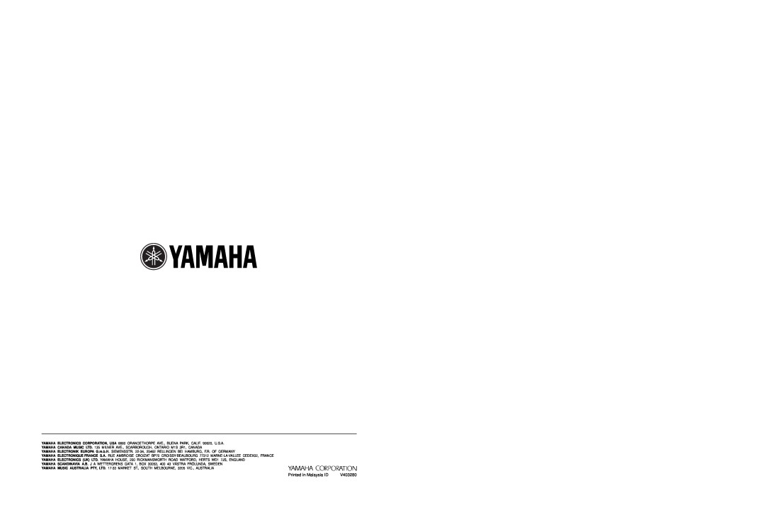Yamaha RX-V595A owner manual V403280 